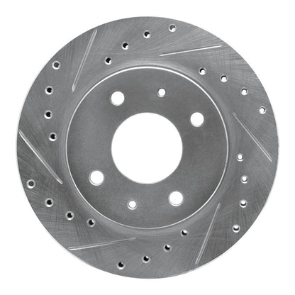 R1 Concepts R1 85-91 Dodge COLT Front Left Drilled & Slotted Silver Brake Rotor