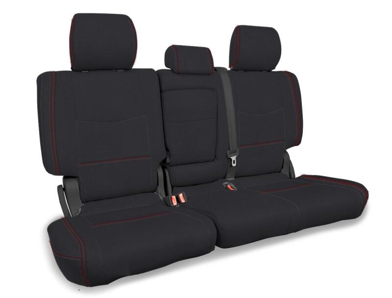 PRP Seats PRP 03-09 Lexus GX470 Rear Bench Cover - Black w/ Red Stitch