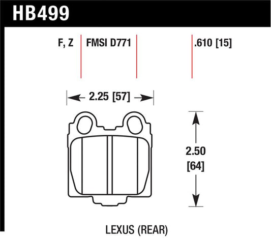 Hawk Performance Hawk 00-05 Lexus IS300 HPS Street Rear Brake Pads