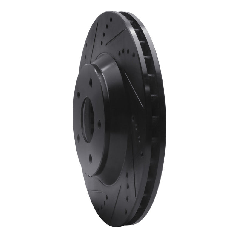 R1 Concepts R1 88-96 Chevrolet Corvette Right Front Drilled & Slotted Black Brake Rotor