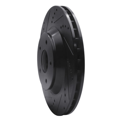 R1 Concepts R1 88-96 Chevrolet Corvette Right Front Drilled & Slotted Black Brake Rotor