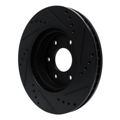 R1 Concepts R1 16-22 Nissan NP300 Frontier (Mexico) Front Left Drilled & Slotted Black Brake Rotor