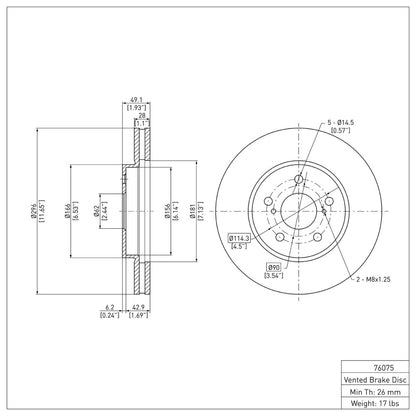 DFC 02-15 Lexus IS250 Front Brake Rotor