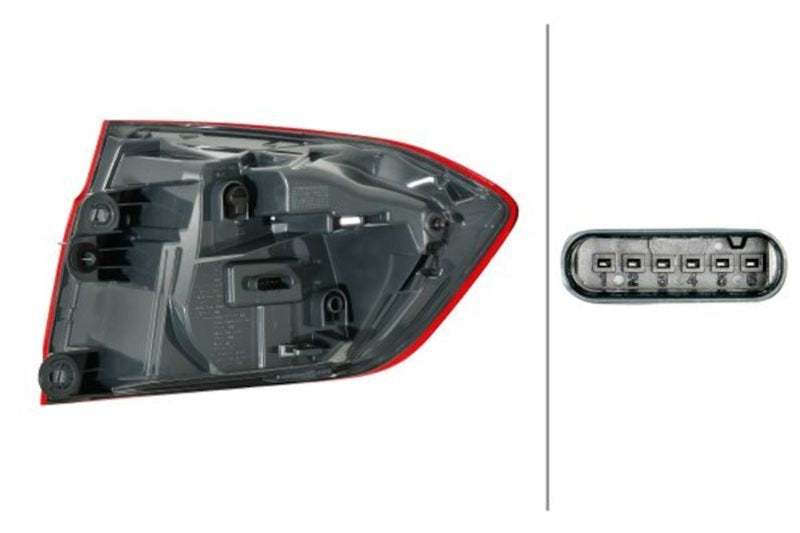 Hella 2014-2019 BMW 320i M3 Left Tail Light