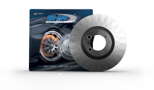 SHW Performance SHW 17-20 Porsche Panamera 4 w/Black Caliper w/o Ceramics Left Frt Smooth MB Brake Rotor (971615301)