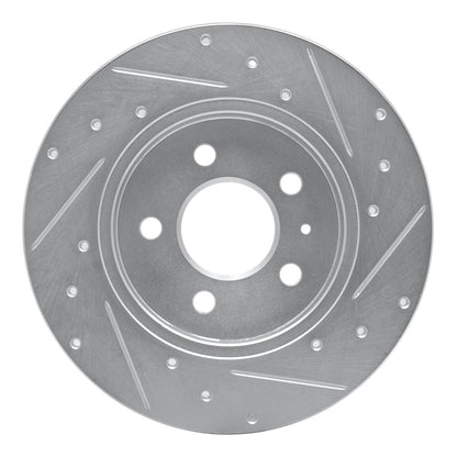 R1 Concepts R1 00-09 Audi A4 Quattro Rear Left Drilled & Slotted Silver Brake Rotor