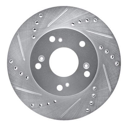 R1 Concepts R1 12-15 Acura ILX Front Left Drilled & Slotted Silver Brake Rotor