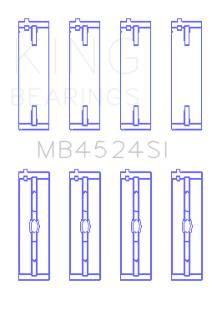 King Engine Bearings King Nissan VR38DETT / VQ35HR / VQ37HR (Size +0.50mm) Crankshaft Main Bearing Set (Set of 4)
