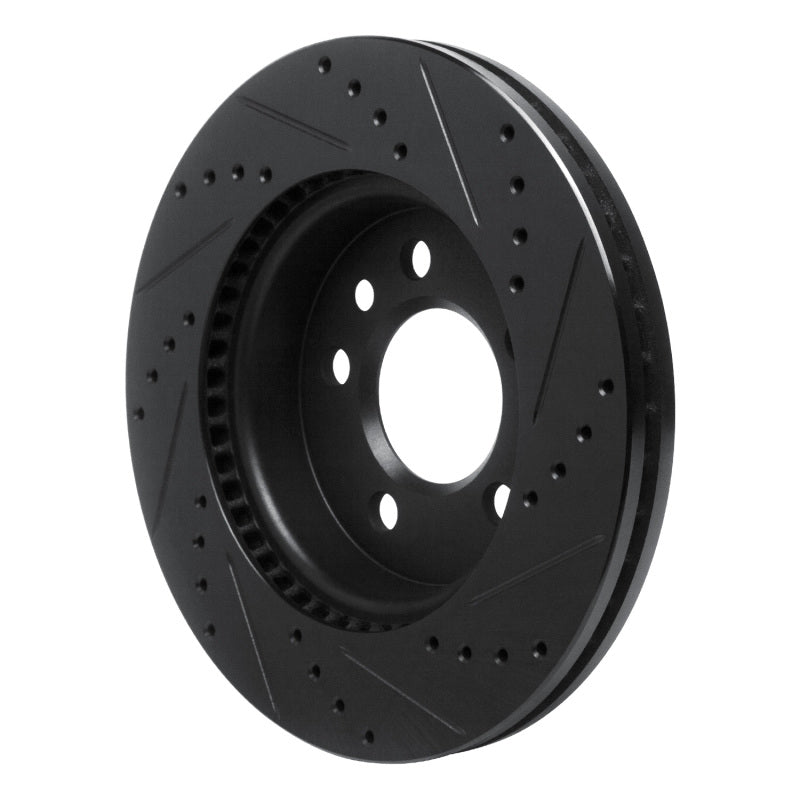 R1 Concepts R1 10-17 Volkswagen AMAROK (Mexico) Front Left Drilled & Slotted Black Brake Rotor