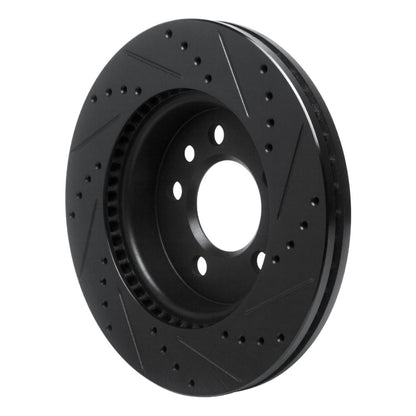 R1 Concepts R1 10-17 Volkswagen AMAROK (Mexico) Front Left Drilled & Slotted Black Brake Rotor