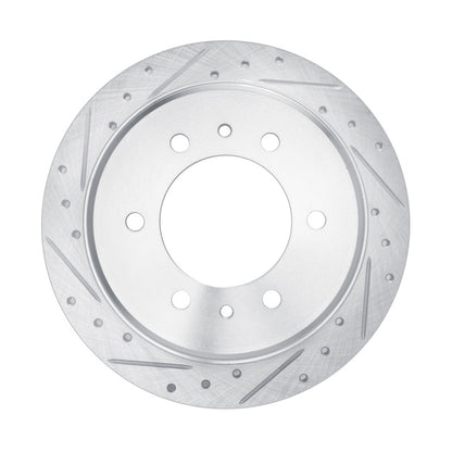 R1 Concepts R1 06-10 Hummer H3T Rear Left Drilled & Slotted Silver Brake Rotor