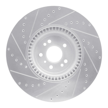 R1 Concepts R1 07-09 Mercedes-Benz GL320 Front Right Drilled & Slotted Silver Brake Rotor