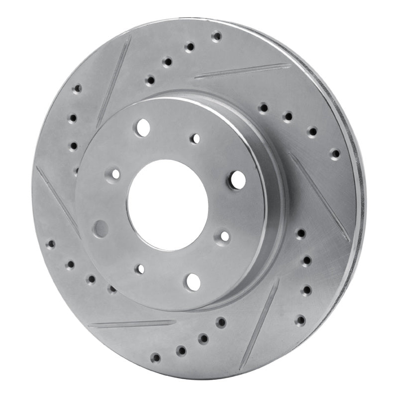 R1 Concepts R1 86-87 Acura Legend Front Left Drilled & Slotted Silver Brake Rotor