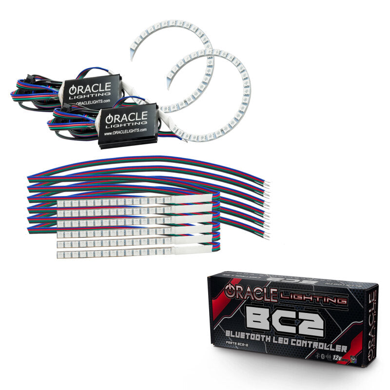 ORACLE Lighting Oracle 18-21 Ford Mustang DRL Upgrade w/ Halo Kit - ColorSHIFT w/ BC1 Controller