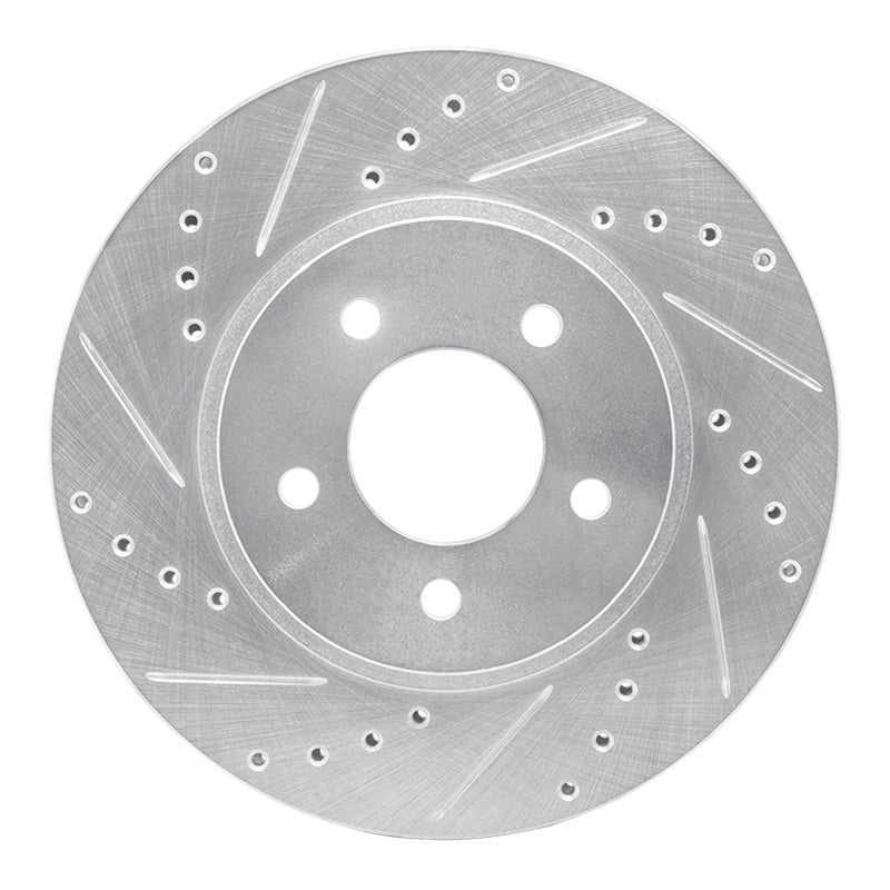 R1 Concepts R1 05-12 Ford Escape Front Left Drilled & Slotted Silver Brake Rotor
