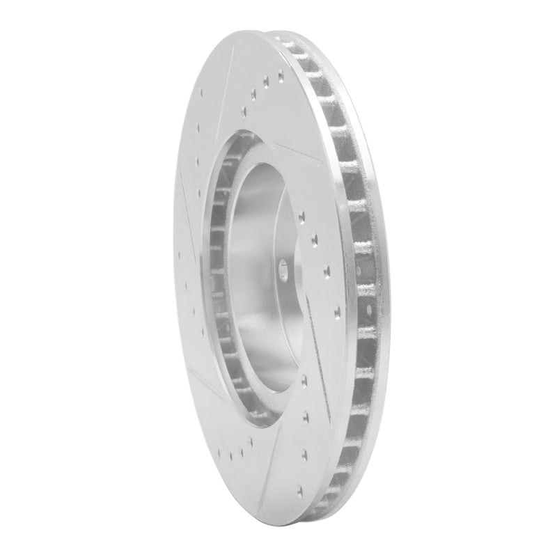 R1 Concepts R1 17-23 Subaru Impreza Front Right Drilled & Slotted Silver Brake Rotor