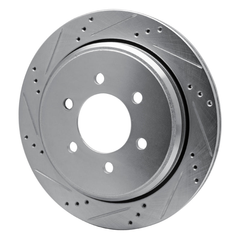 R1 Concepts R1 02-06 Ford Expedition Rear Left Drilled & Slotted Silver Brake Rotor