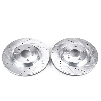 PowerStop Power Stop 09-14 Acura TL Front Evolution Drilled & Slotted Rotors - Pair