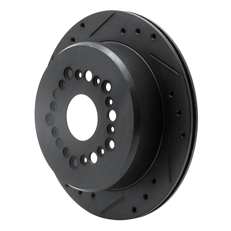 R1 Concepts R1 92-98 Lexus SC300 Rear Left Drilled & Slotted Black Brake Rotor