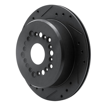 R1 Concepts R1 92-98 Lexus SC300 Rear Left Drilled & Slotted Black Brake Rotor
