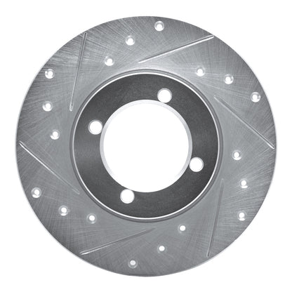 R1 Concepts R1 67-74 Opel Manta Front Left Drilled & Slotted Silver Brake Rotor
