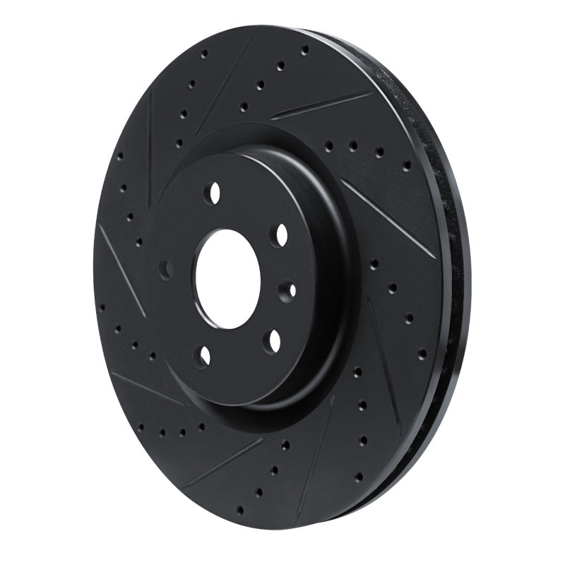R1 Concepts R1 13-19 Buick Regal Front Left Drilled & Slotted Black Brake Rotor