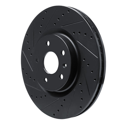 R1 Concepts R1 13-19 Buick Regal Front Left Drilled & Slotted Black Brake Rotor