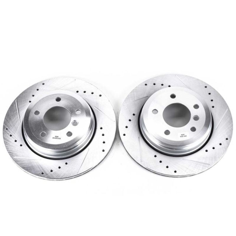 PowerStop Power Stop 04-07 BMW 525i Rear Evolution Drilled & Slotted Rotors - Pair