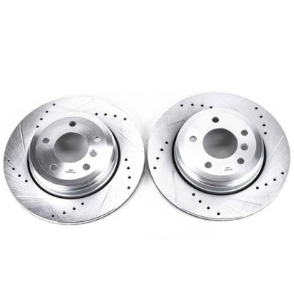 PowerStop Power Stop 04-07 BMW 525i Rear Evolution Drilled & Slotted Rotors - Pair