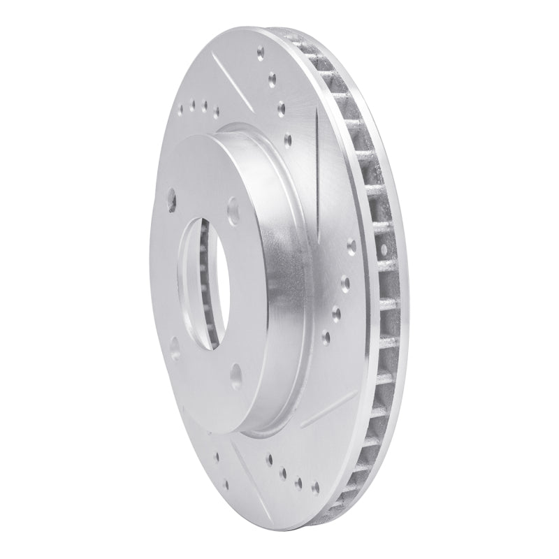 R1 Concepts R1 07-17 Nissan TIIDA (Mexico) Front Right Drilled & Slotted Silver Brake Rotor
