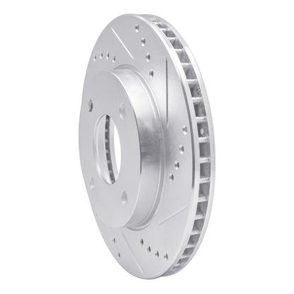 R1 Concepts R1 07-17 Nissan TIIDA (Mexico) Front Right Drilled & Slotted Silver Brake Rotor
