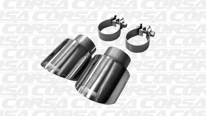 CORSA Performance Corsa 10-14 Volkswagen R Mk6 Polished Two 4.0in Polished Pro-Series Tips