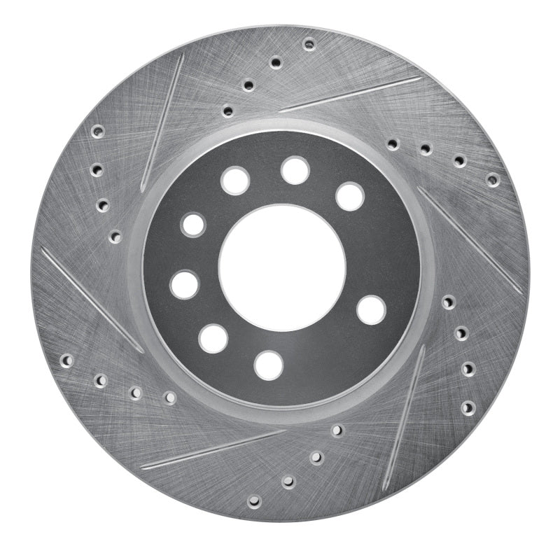 R1 Concepts R1 94-96 Saab 900 Front Left Drilled & Slotted Silver Brake Rotor