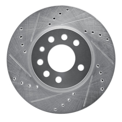 R1 Concepts R1 94-96 Saab 900 Front Left Drilled & Slotted Silver Brake Rotor