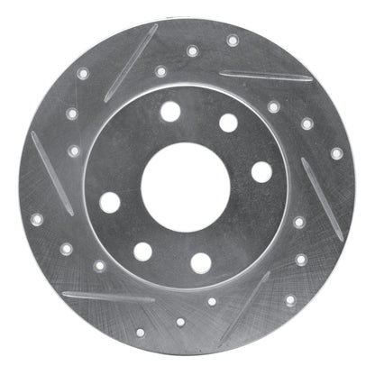 R1 Concepts R1 85-89 Chevrolet SPECTRUM Front Left Drilled & Slotted Silver Brake Rotor