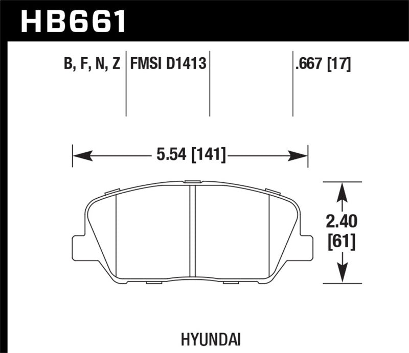 Hawk Performance Hawk 10 Hyundai Genesis Coupe (w/o Brembo Breaks) HP+ Autocross Front Brake Pads