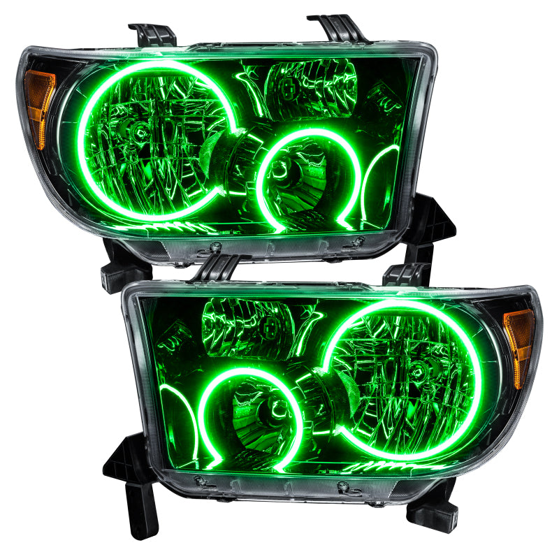 ORACLE Lighting Oracle 07-11 Toyota Tundra Pre-Assembled Headlights - Black Housing - w/ 2.0 Controller
