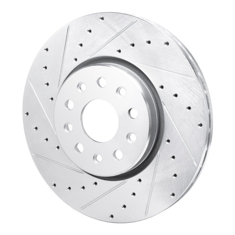 R1 Concepts R1 21-25 Dodge Charger Daytona Front Left Drilled & Slotted Silver Brake Rotor