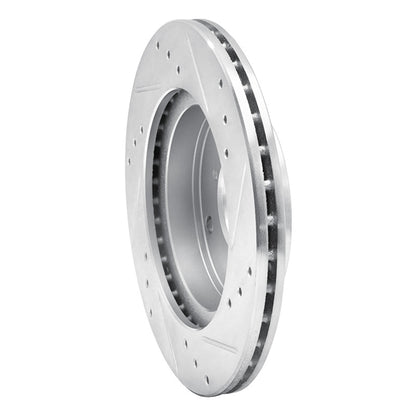 R1 Concepts R1 89-94 Suzuki SWIFT Front Left Drilled & Slotted Silver Brake Rotor