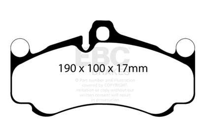 EBC 10-12 Porsche 911 (997) GT3 3.8L (Cast Iron Rotor Only) Bluestuff Front Brake Pads