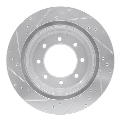R1 Concepts R1 12-21 Nissan NV2500 Rear Right Drilled & Slotted Silver Brake Rotor