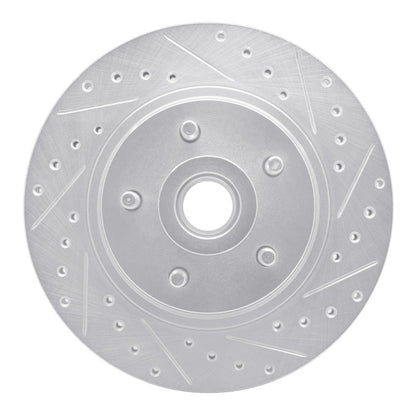 R1 Concepts R1 76-81 Chrysler Newport Front Right Drilled & Slotted Silver Brake Rotor