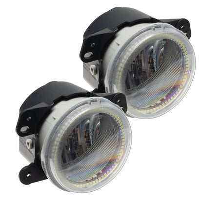Oracle Lighting 07-09 Jeep Wrangler JK Pre-Assembled LED Halo Fog Lights -Red