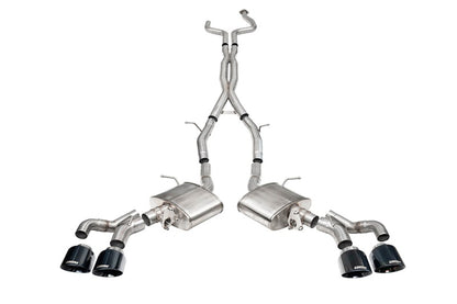 CORSA Performance Corsa 2022-2025 Cadillac CT5-V Blackwing 3in. Cat-Back w/ Act. Exh. Dbl. X-Pipe Twin 4.5in. Tips