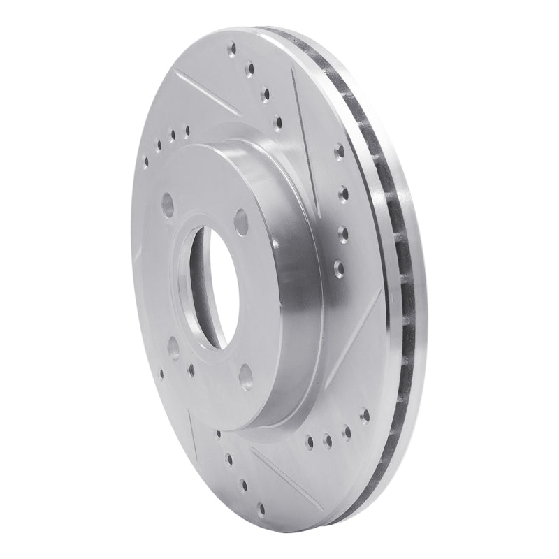 R1 Concepts R1 11-19 Ford Fiesta (USA/Canada) Front Right Drilled & Slotted Silver Brake Rotor