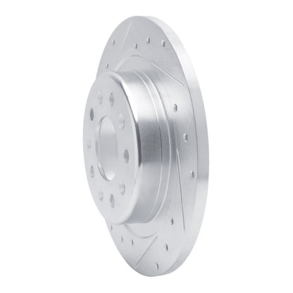 R1 Concepts R1 16-25 Buick LaCrosse Rear Left Drilled & Slotted Silver Brake Rotor