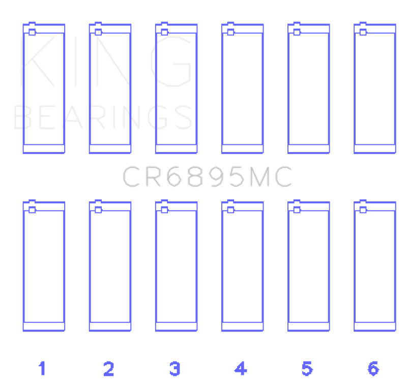 King Engine Bearings Ford Ecoboost 3.5L V6 (Size 0.05) Connecting Rod Bearing Set