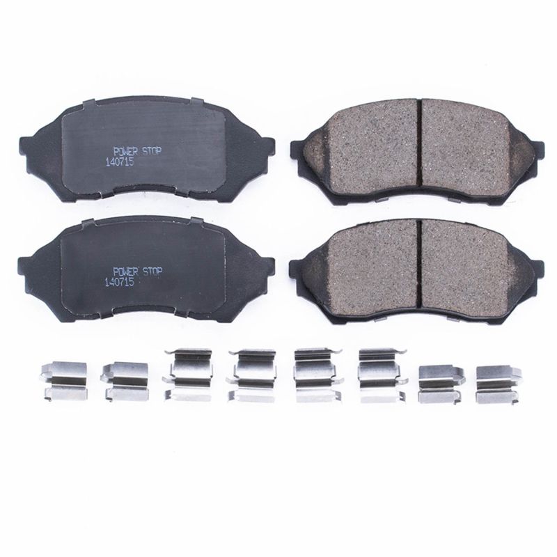 PowerStop Power Stop 99-01 Mazda Protege Front Z17 Evolution Ceramic Brake Pads w/Hardware