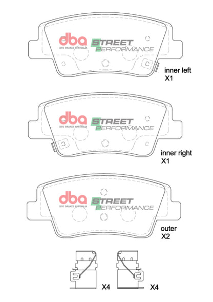 DBA 21-22 Genesis G80 SP Performance Rear Brake Pads