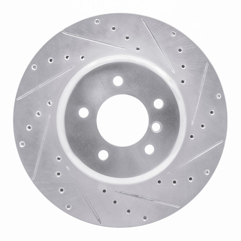 R1 Concepts R1 11-16 BMW Z4 Rear Right Drilled & Slotted Silver Brake Rotor